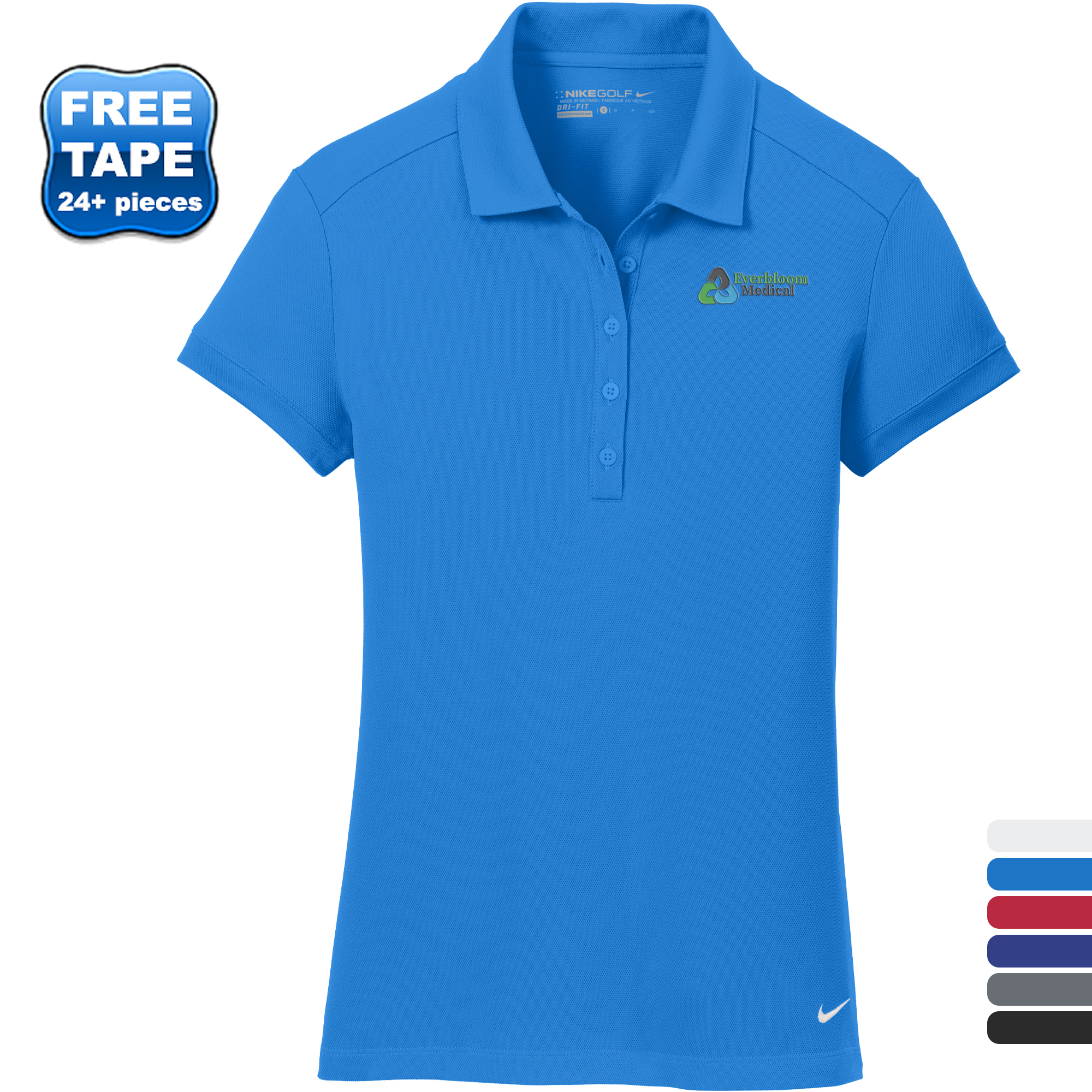 Product Photo 1 NIKE® Dri-FIT Solid Icon Pique Modern Fit Ladies' Polo