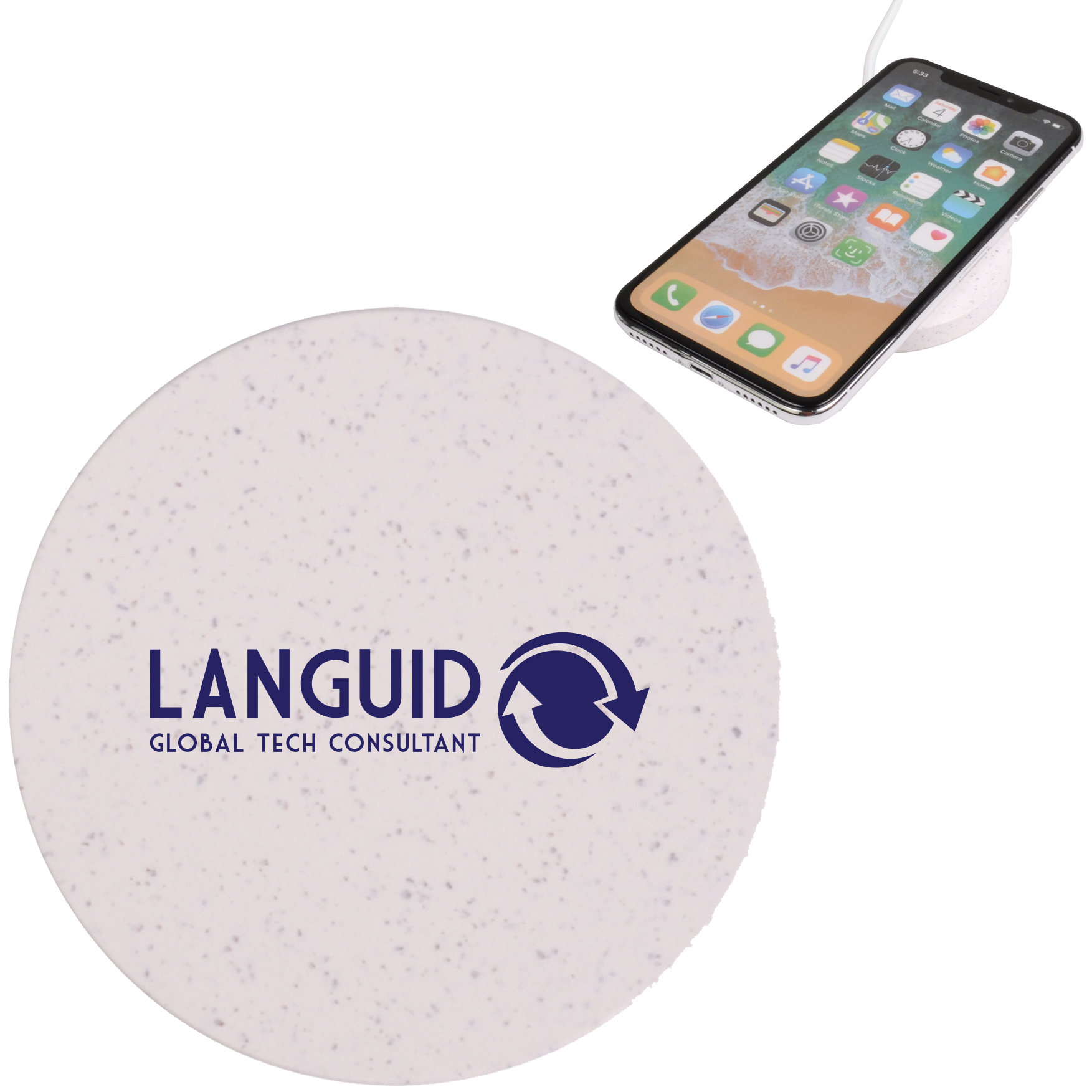 Product Photo 1 Qi Disc Wheat Straw Wireless Charging Pad