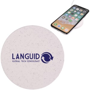 Qi Disc Wheat Straw Wireless Charging Pad - IK2725
