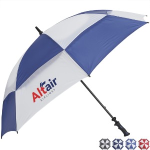 Challenger- Checkerboard Panels- Manual Open Golf Umbrella, 62" Arc - AV1030