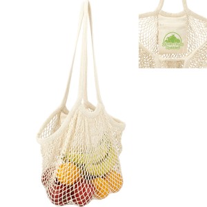 Riviera Cotton Mesh Market Bag w/ Zippered Pouch - LD7956