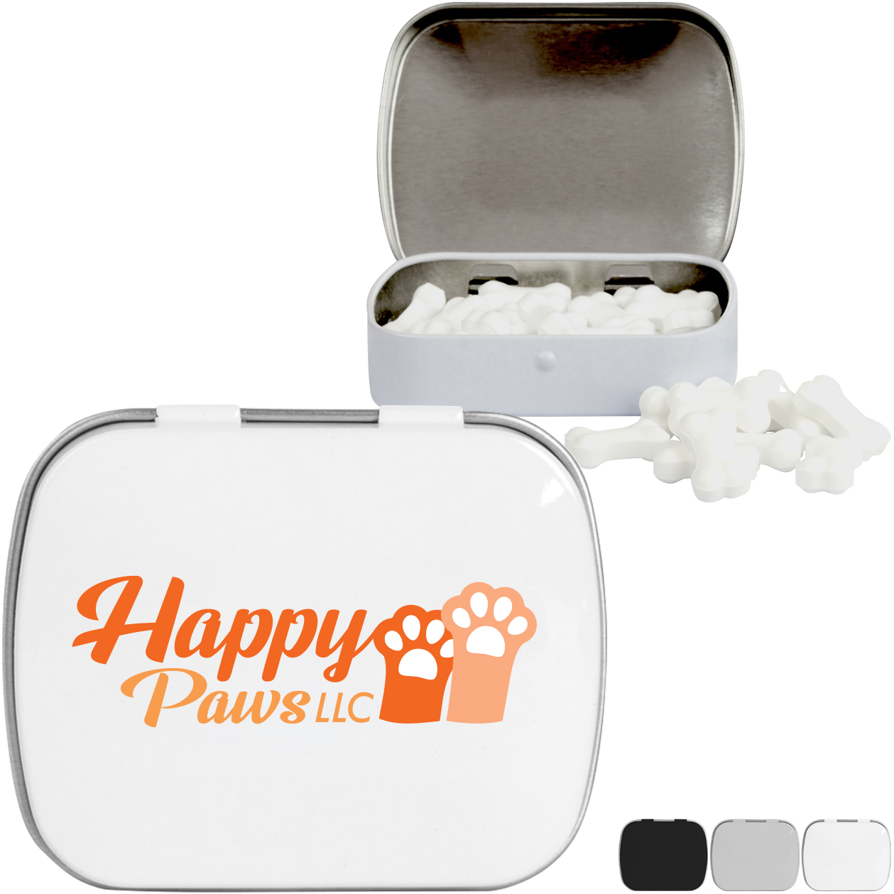 Product Photo 1 Bone Shaped Mints in Domed Tin