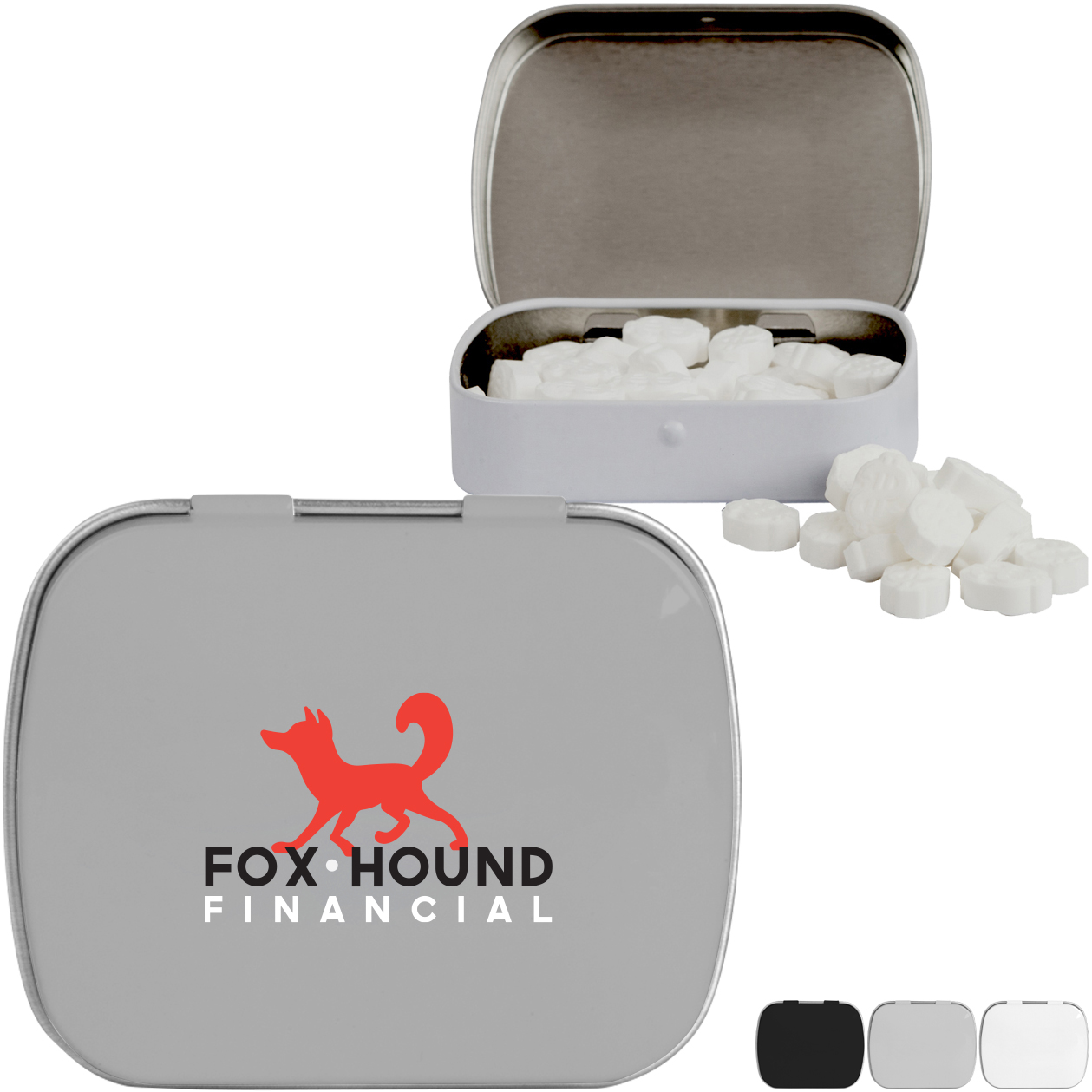 Product Photo 1 Dollar Sign Shaped Mints in Domed Tin