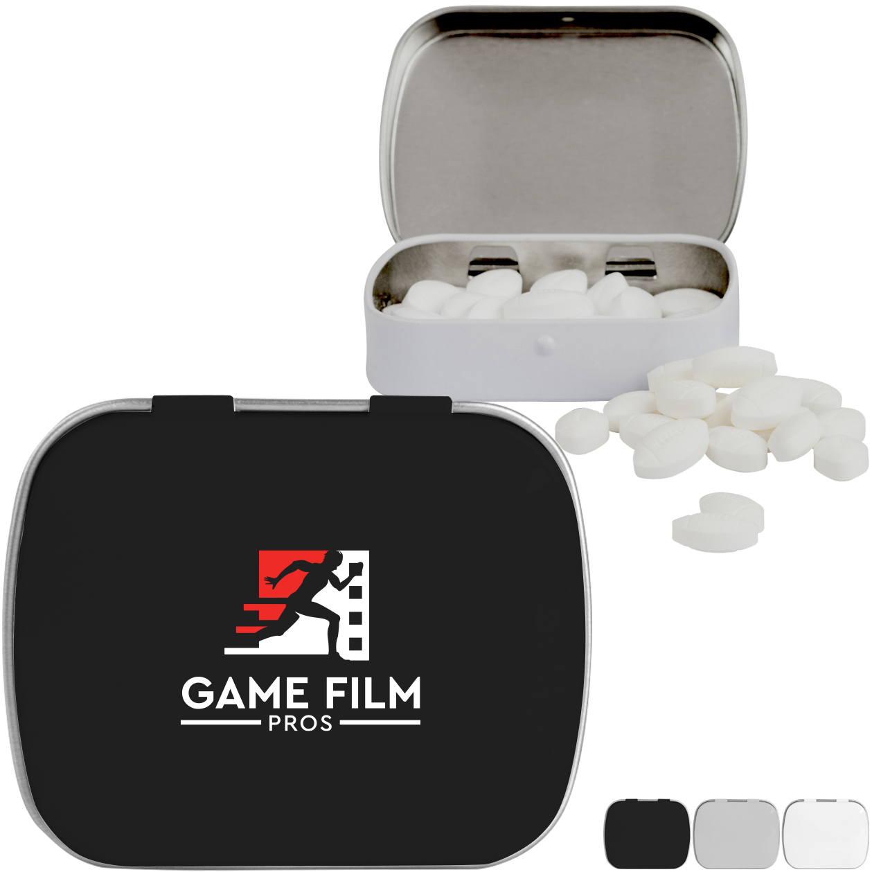 Product Photo 1 Football Shaped Mints in Domed Tin