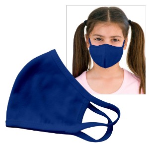Reusable Double Layer Cotton Poly Face Mask Youth Royal - IN STOCK - MSK404