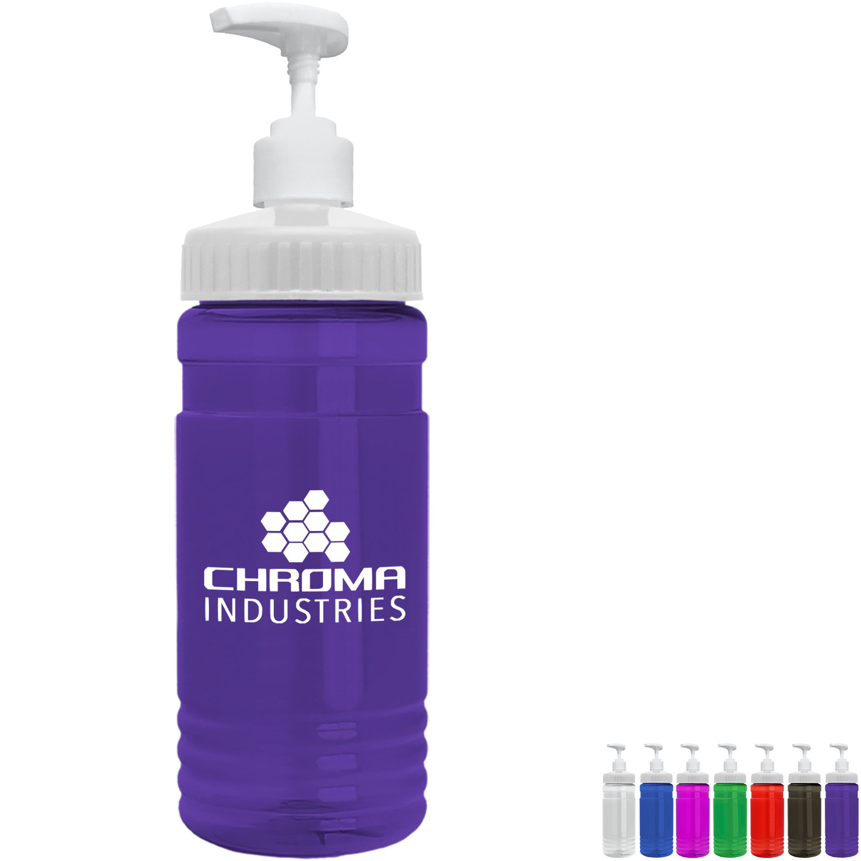 Product Photo 1 Transparent Bottle w/ Pump Lid, 20oz.