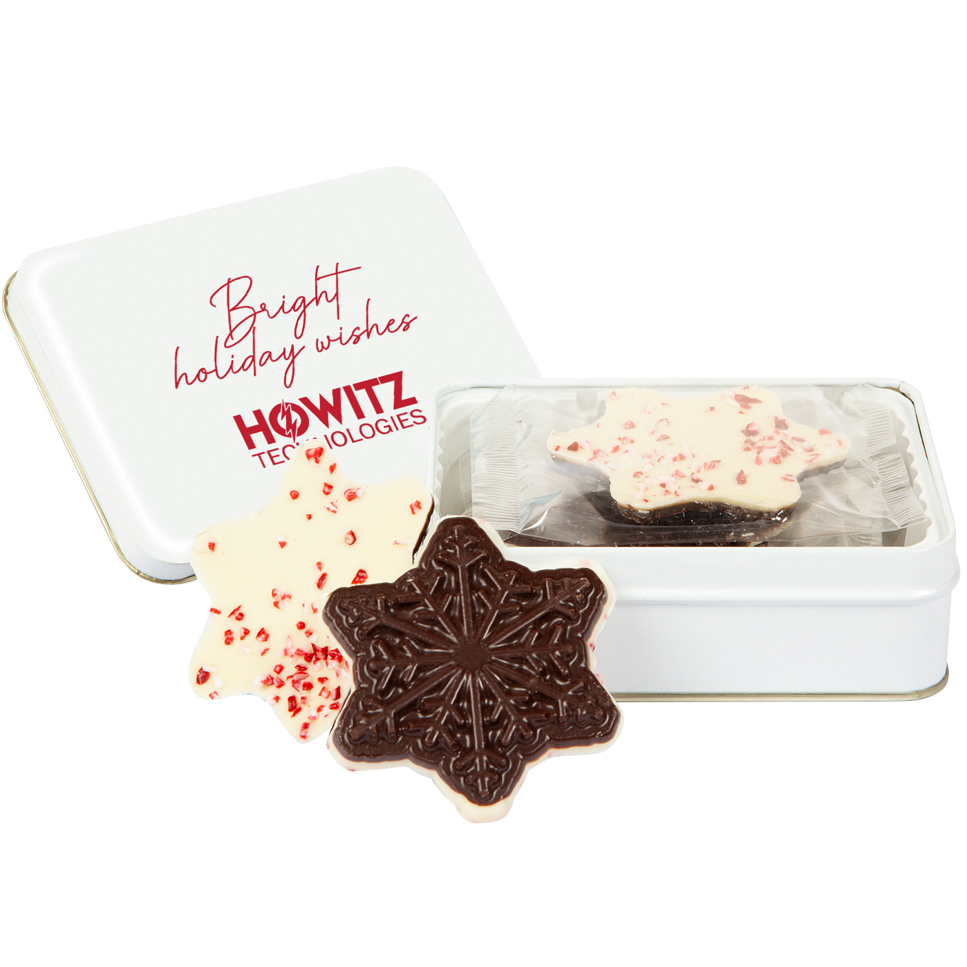 Product Photo 1 Snowflake Peppermint Bark Keepsake Gift Tin