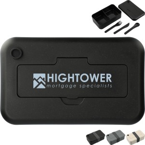 Bamboo Fiber Lunch Box with Utensil Pocket - LD8277