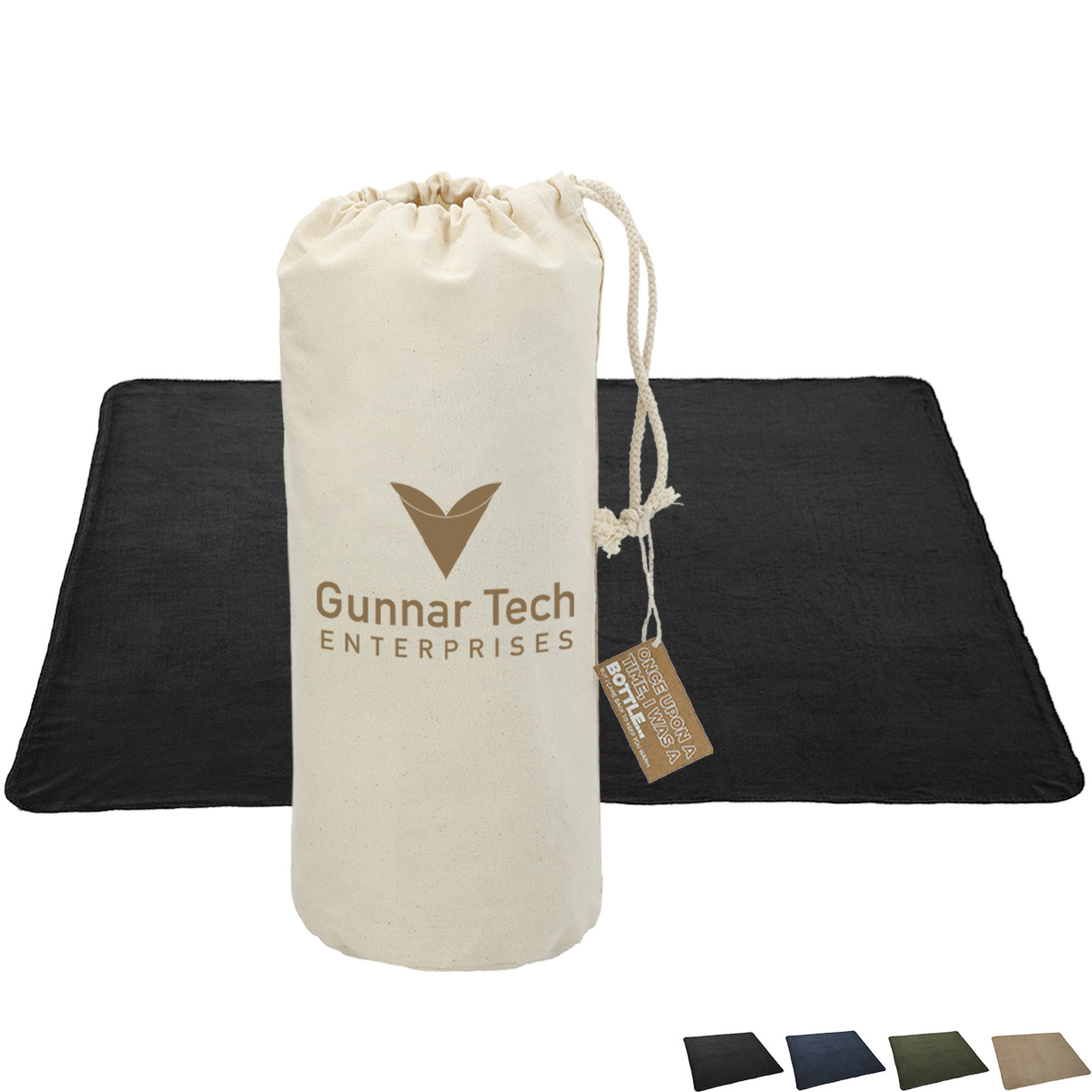 Product Photo 1 Fleece Blanket with Canvas Pouch, 100% Recycled PET, 50" x 60"