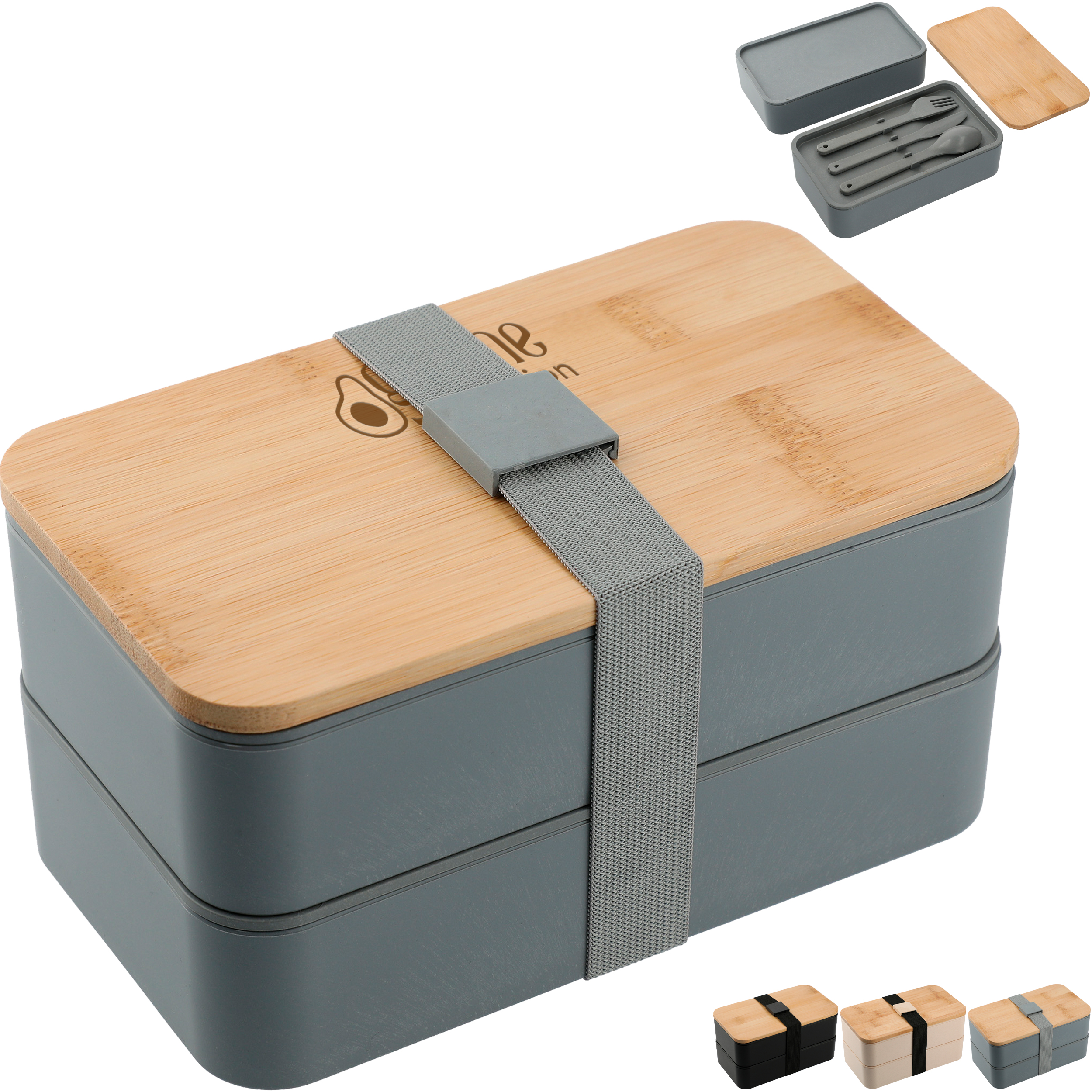 Product Photo 1 Stackable Bamboo Fiber Bento Box