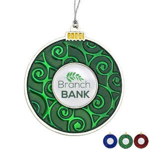 Round Bulb Die Cast Ornament - EM1410