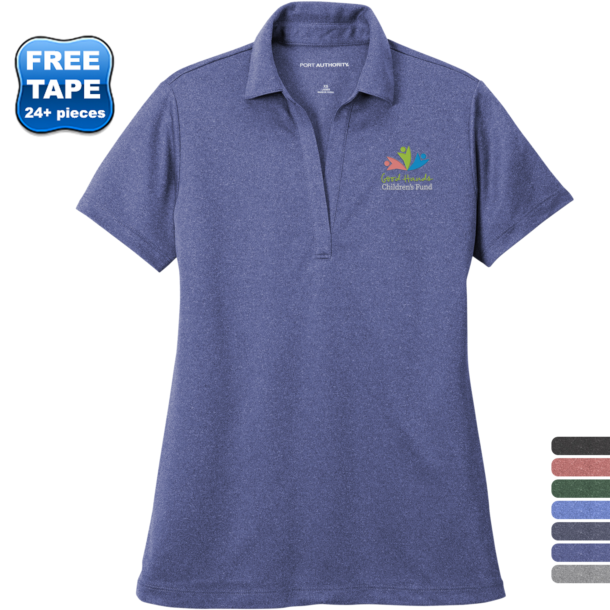 Product Photo 1 Port Authority® Heathered Silk Touch™ Performance Ladies' Polo