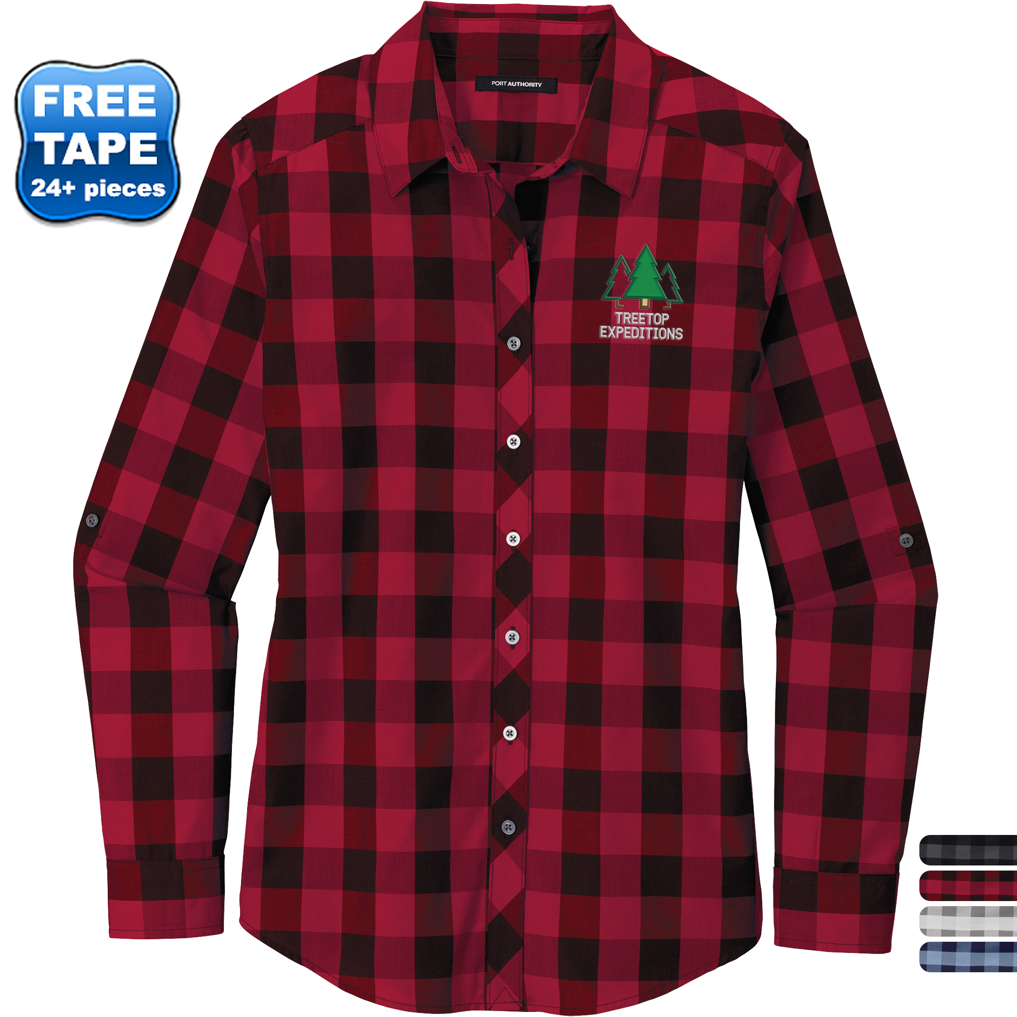 Product Photo 1 Port Authority® Everyday Plaid Ladies' Shirt