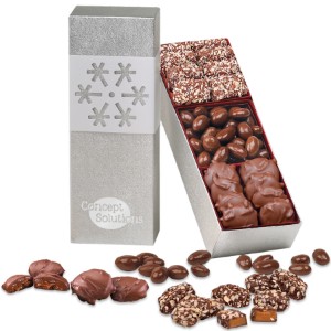 Chocolate Lovers Silver Snowflake Trio of Treats Gift Box - MR2524