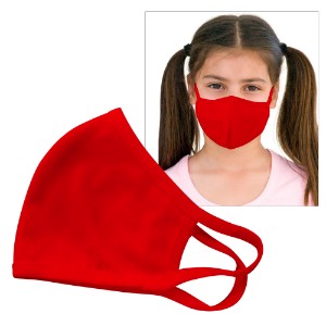 Reusable Double Layer Cotton Poly Face Mask Youth Red - IN STOCK - MSK405