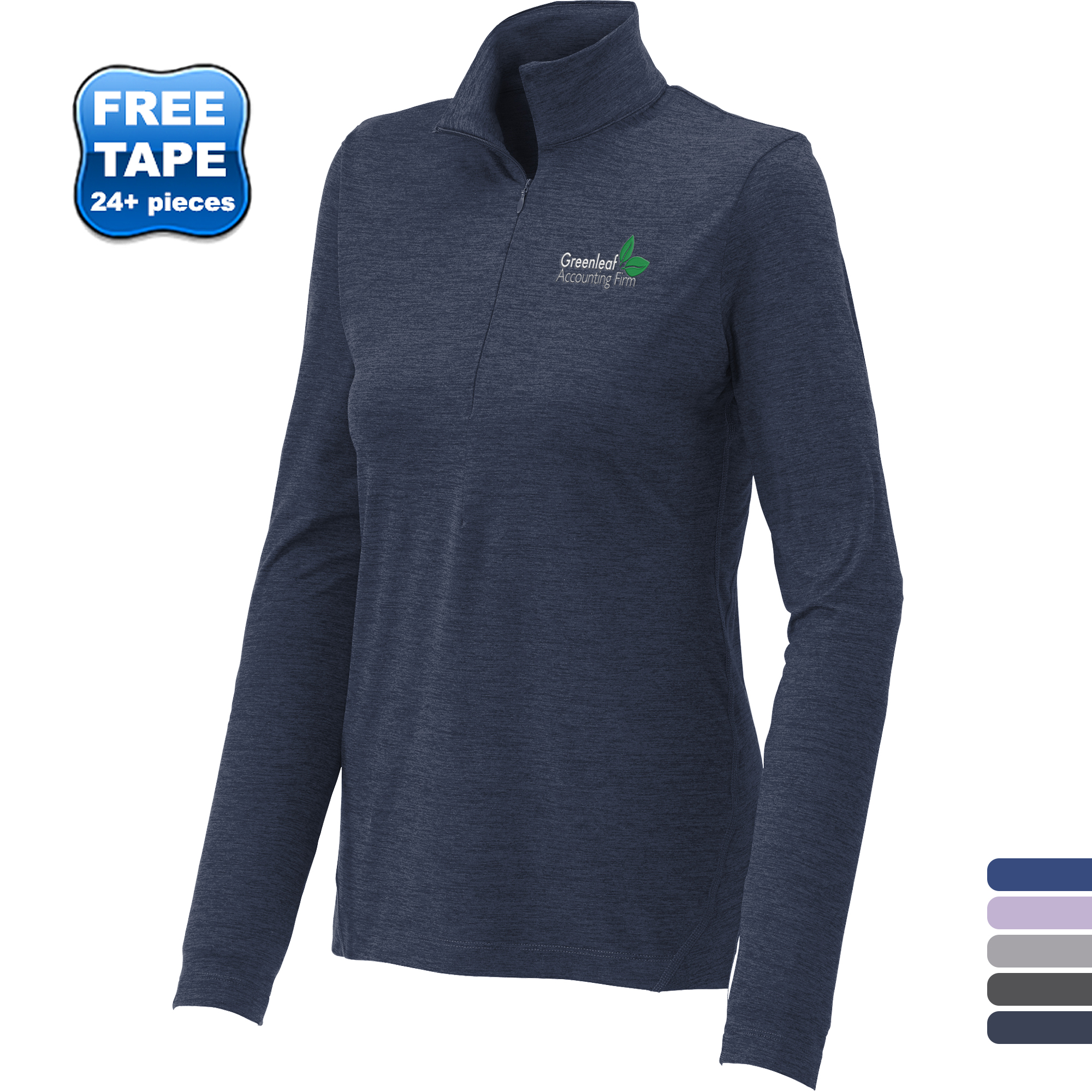 Product Photo 1 Sport-Tek® Exchange 1.5 Long Sleeve Ladies' 1/2 Zip