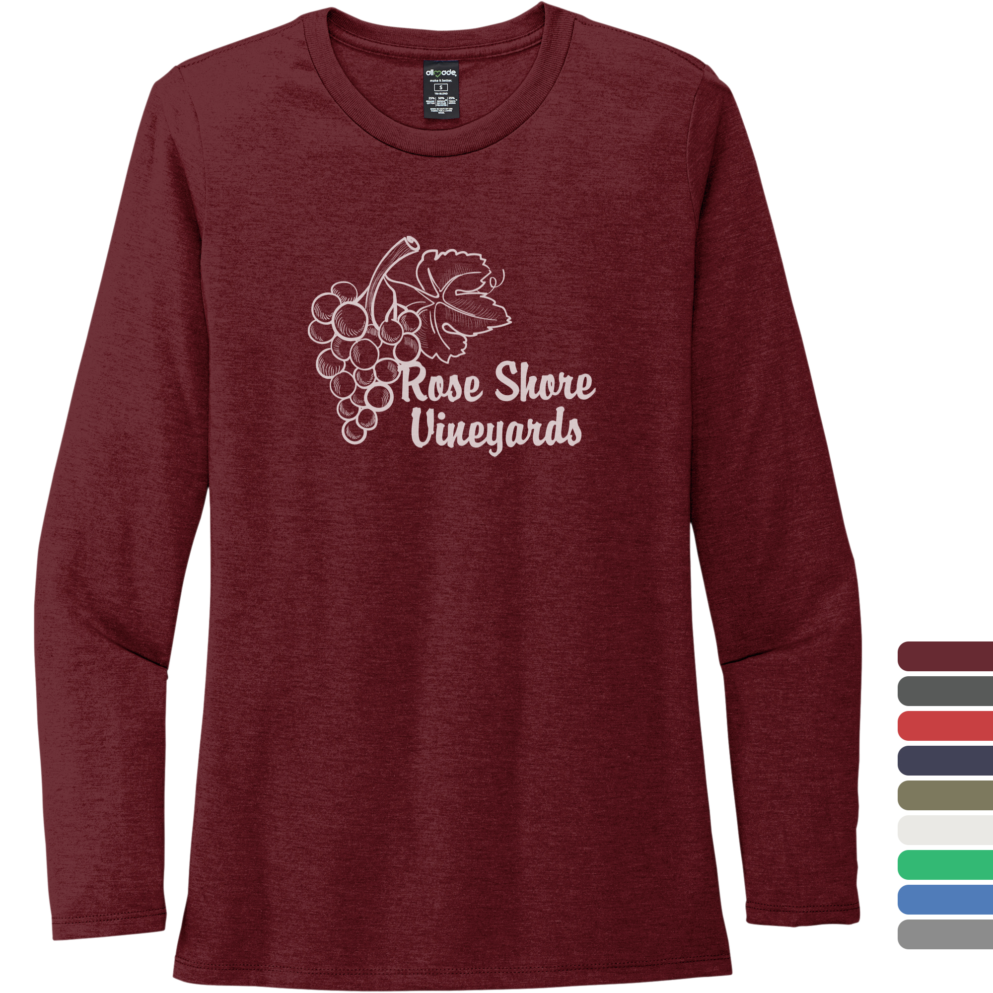 Product Photo 1 Allmade® Tri-Blend Long Sleeve Ladies' Tee