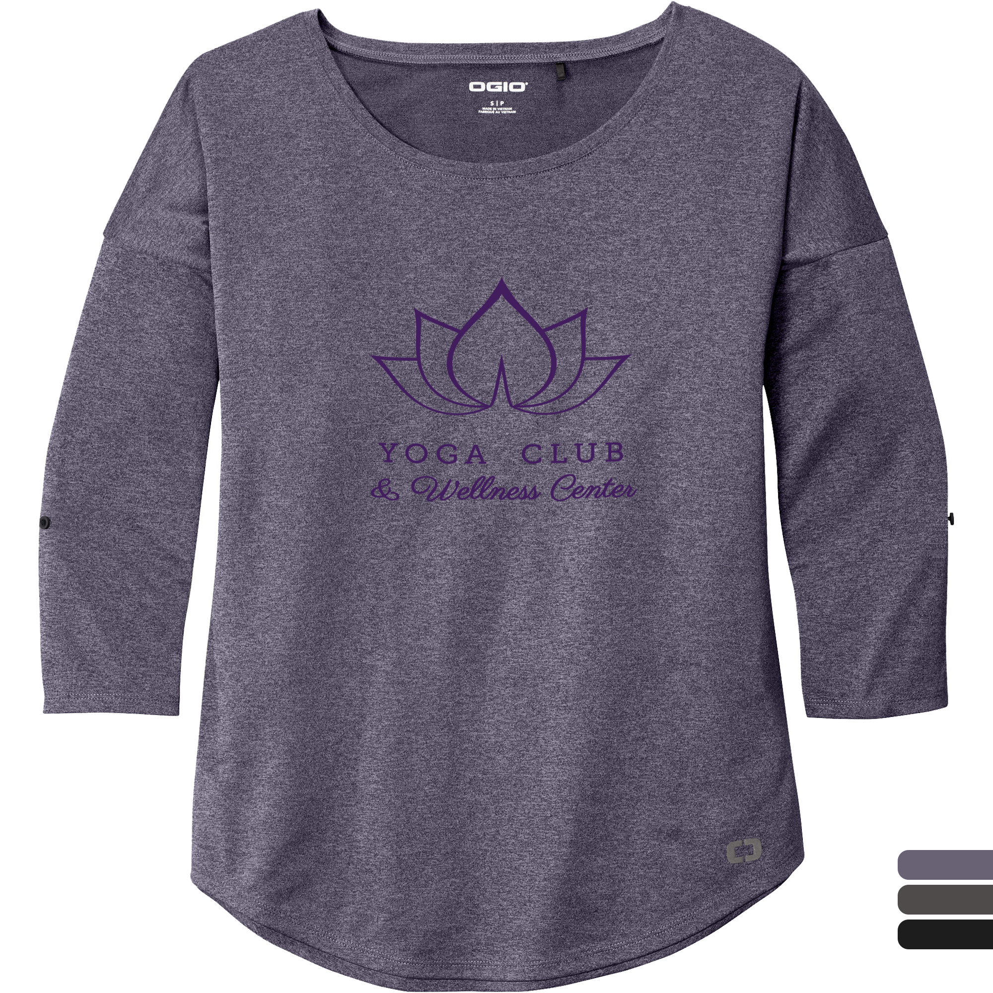 Product Photo 1 OGIO® Gravitate Poly Scoop Ladies' 3/4 Sleeve Top