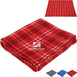 Plaid Lightweight Fleece Blanket, 50" x 60" - BT3311
