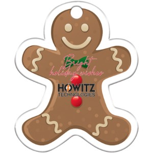 Gingerbread Man Plastic Holiday Ornament - MC1495