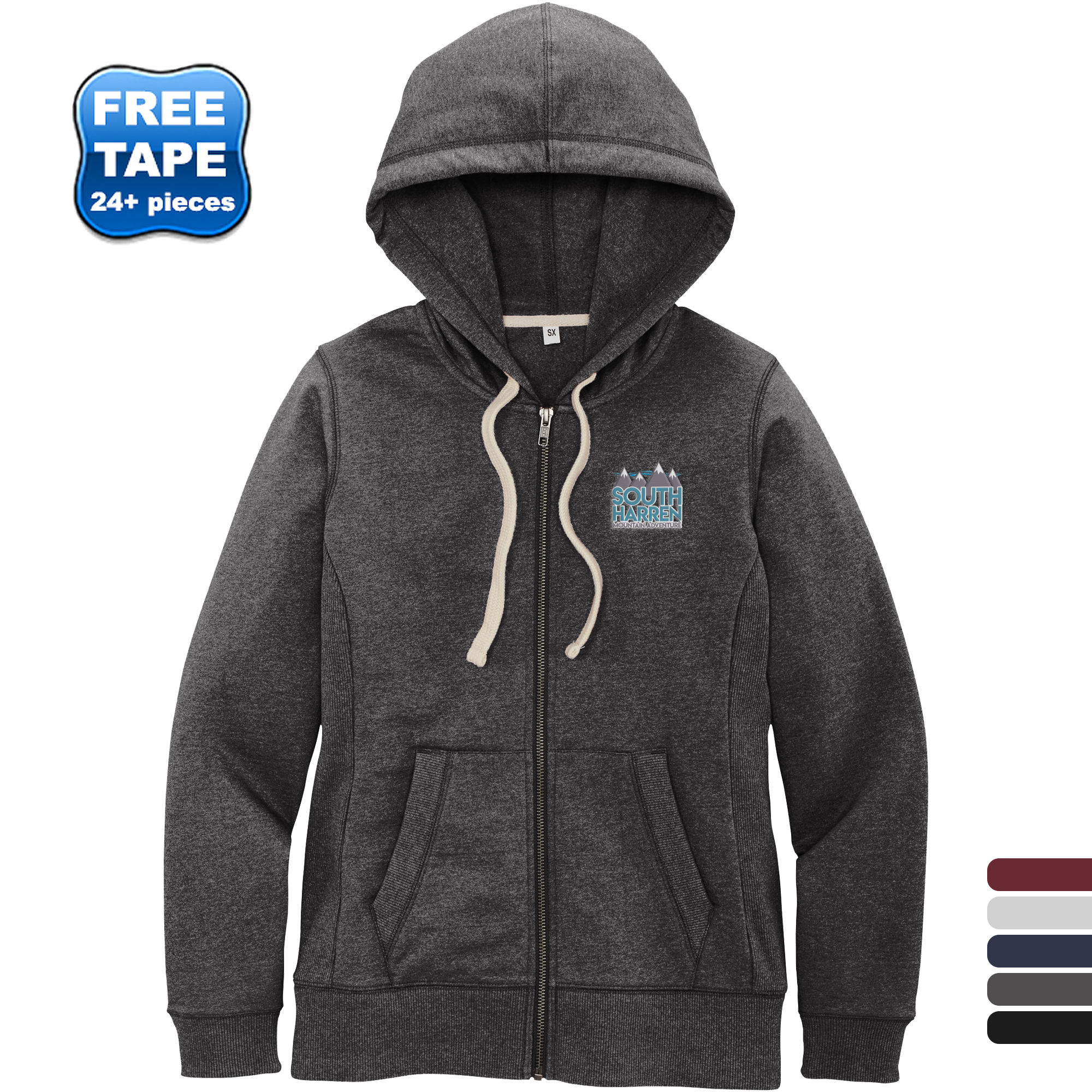 Product Photo 1 District® Re-Fleece™ Ladies' Full-Zip Hoodie