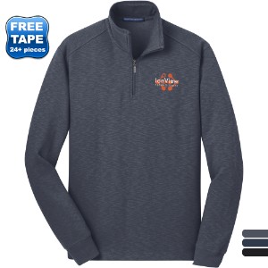 Port Authority® Slub Fleece 1/4 Zip Men's Pullover - WJ6203
