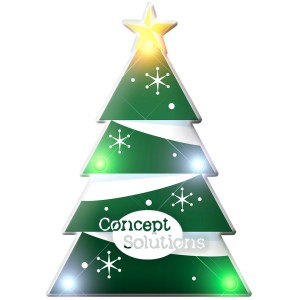 Christmas Tree Flashing LED Lapel Pin - AH1435