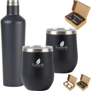 Corkcicle® Canteen & Stemless Wine Cup Gift Set - GM4482