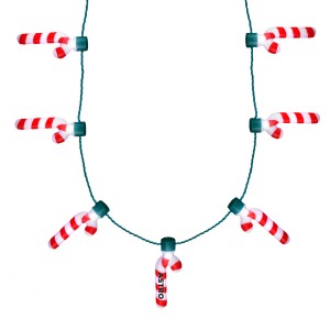 Candy Cane Light Up LED Necklace - AH1440