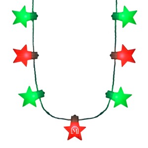 Christmas Stars Light Up LED Necklace - AH1445
