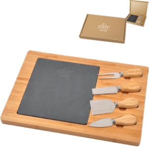 Slate Cheese Board Gift Box Set - EV2708