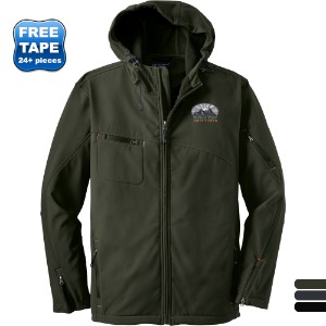 Port Authority® Textured Hooded Soft Shell Men's Jacket - WJ6237