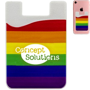 Rainbow Silicone Phone Wallet - LE2485
