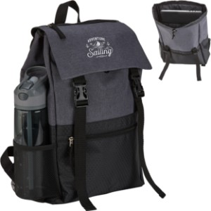 Heathered 300D Polyester Rucksack Backpack - EV2727