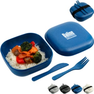 Wheat Straw Food Storage with Utensils - BT8604