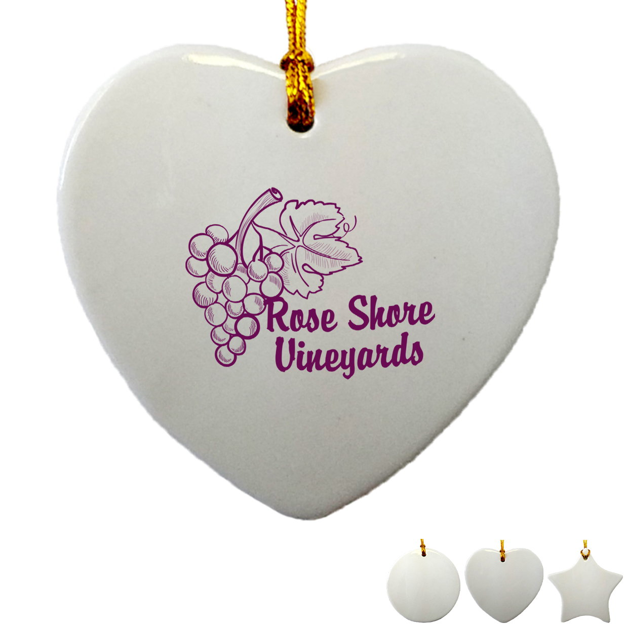 Product Photo 1 Shaped Ceramic Ornaments, 3"