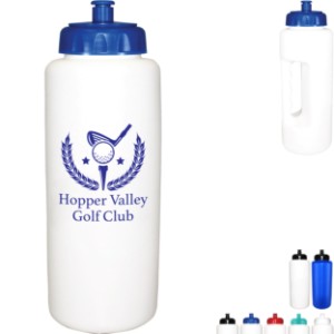 MicroHalt Grip Push 'n Pull Cap Sport Bottle, 32 oz. - AK3600