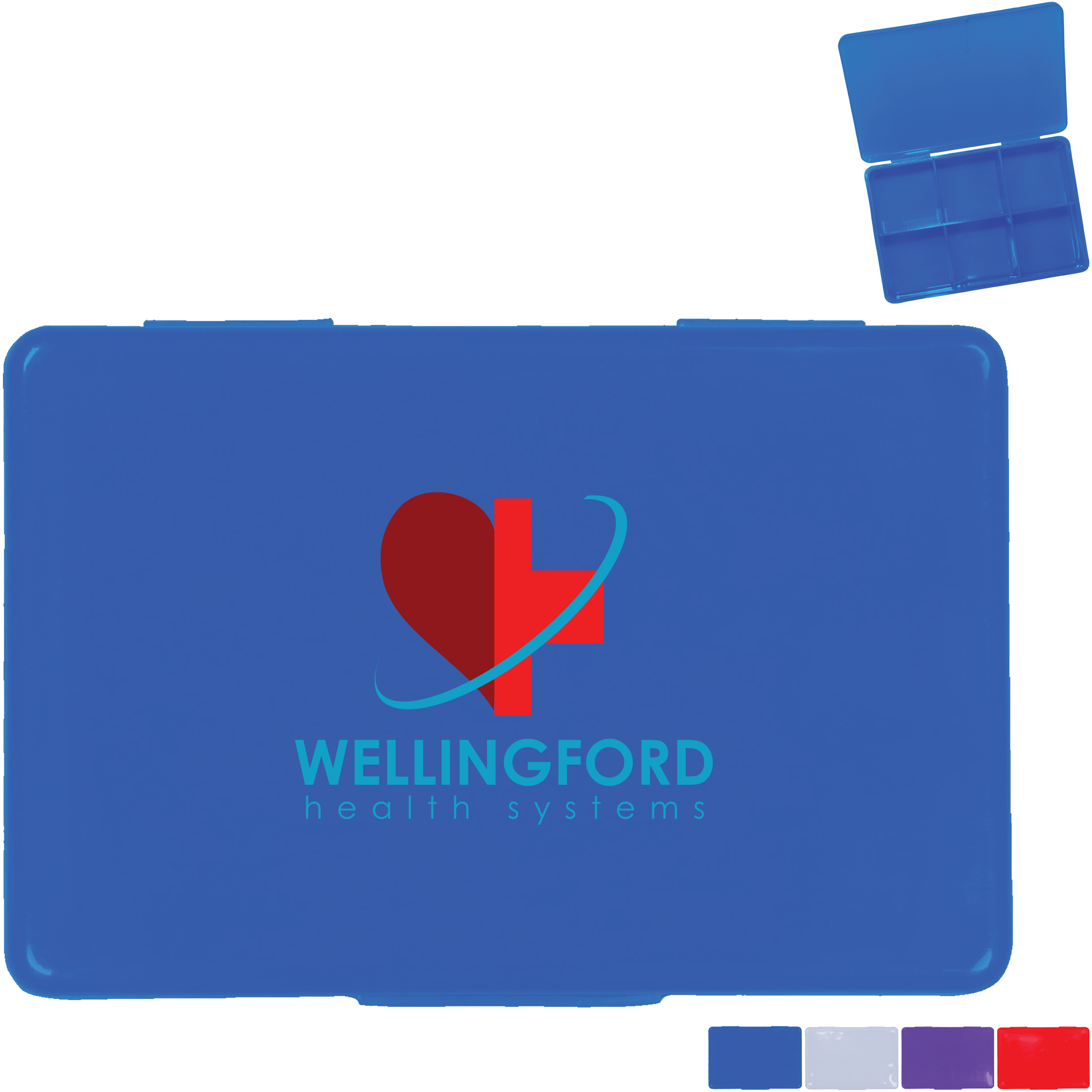 Product Photo 1 MicroHalt Six Section Pill Box, Full Color Imprint