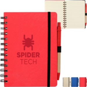 Wheat Straw Notebook With Pen, 5" x 7" - BT8621