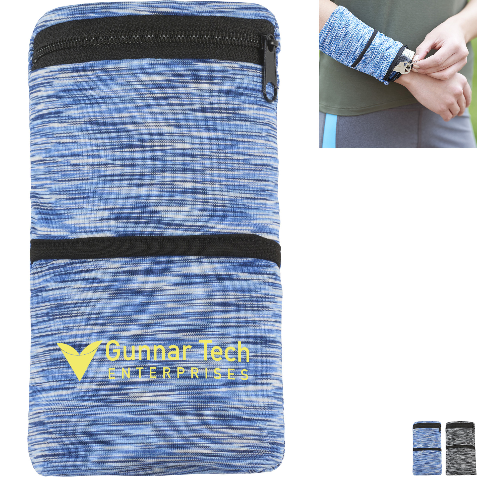 Product Photo 1 Cooling Heathered Wrist Band with Pocket