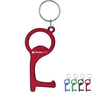 No-Touch Aluminum Door Opener Tool w/ Bottle Opener - NU1350