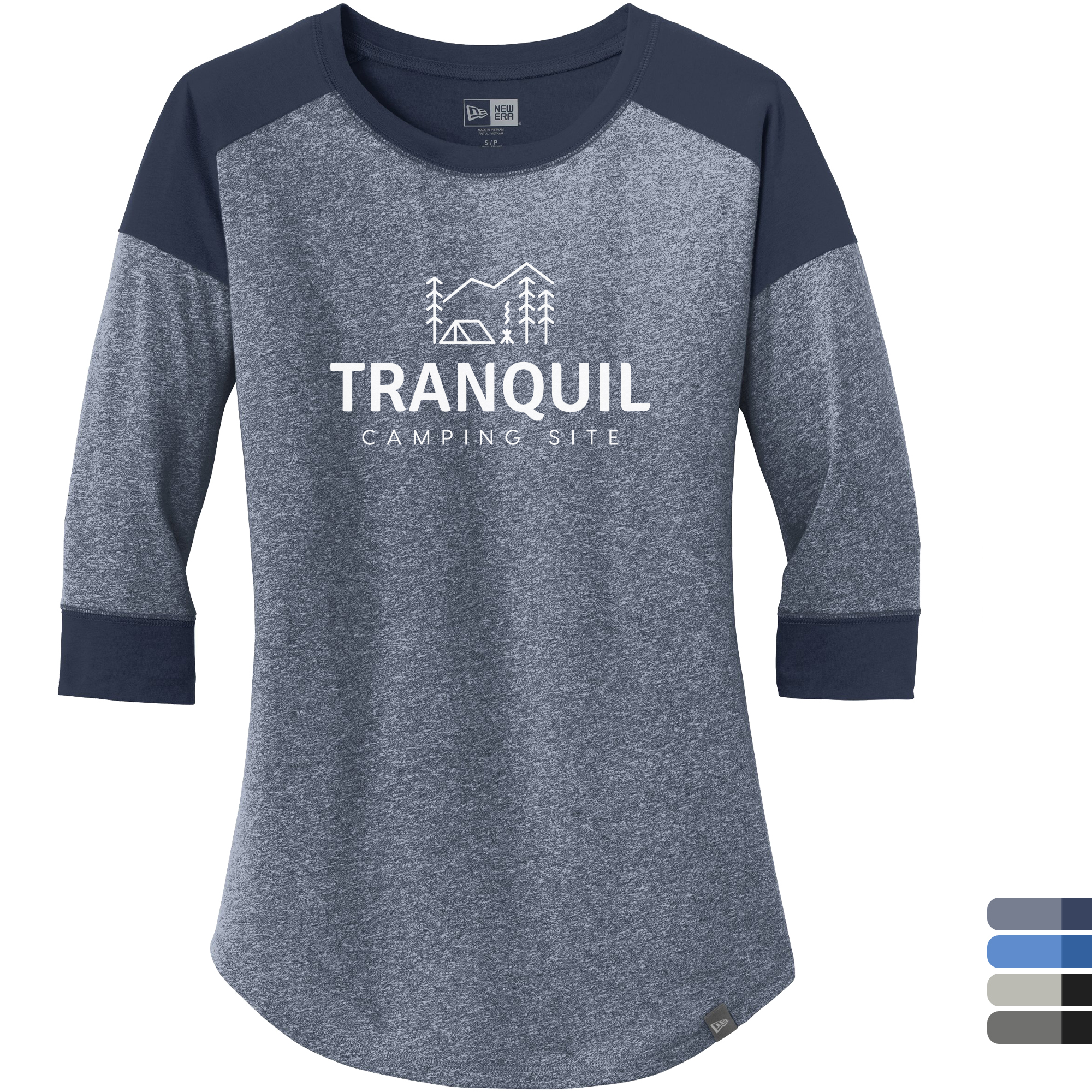 Product Photo 1 New Era® Heritage Blend 3/4 Sleeve Baseball Raglan Ladies' Tee