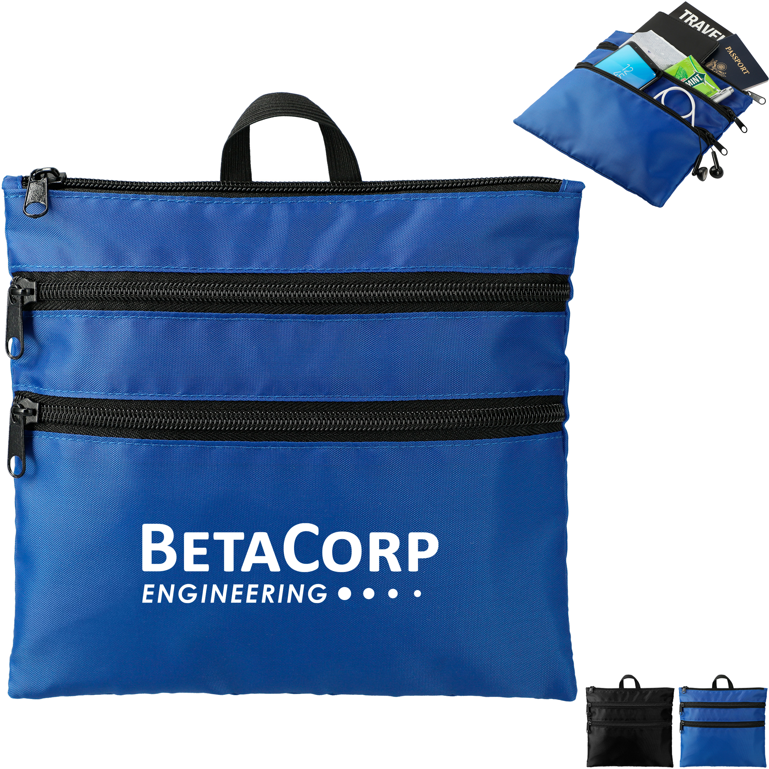 Product Photo 1 Carry All 3 Section Polyester Travel Pouch