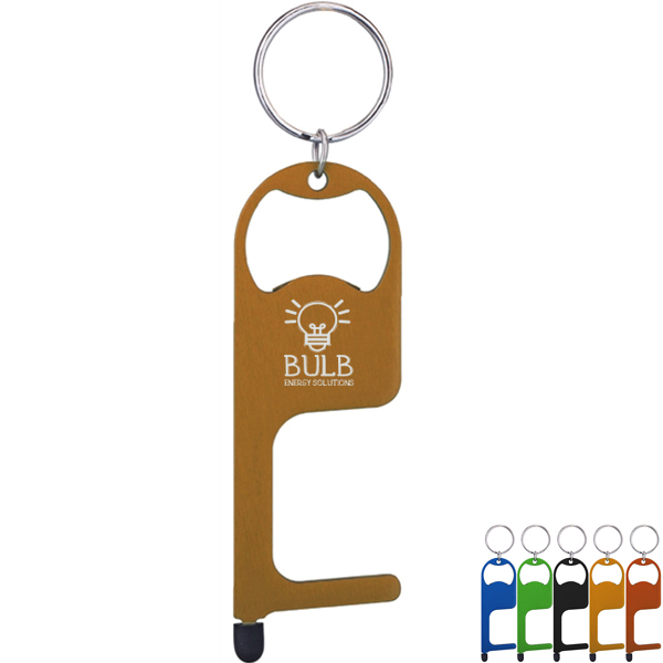 Product Photo 1 No-Touch Stainless Steel Door Opener Multi-Tool Key Chain