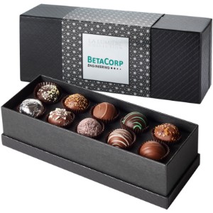 After Dinner 10 Piece Belgian Chocolate Signature Truffle Box w/ Sleeve - MD5101