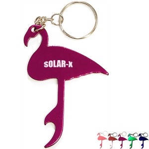 Flamingo Aluminum Bottle Opener Key Chain - NU1310