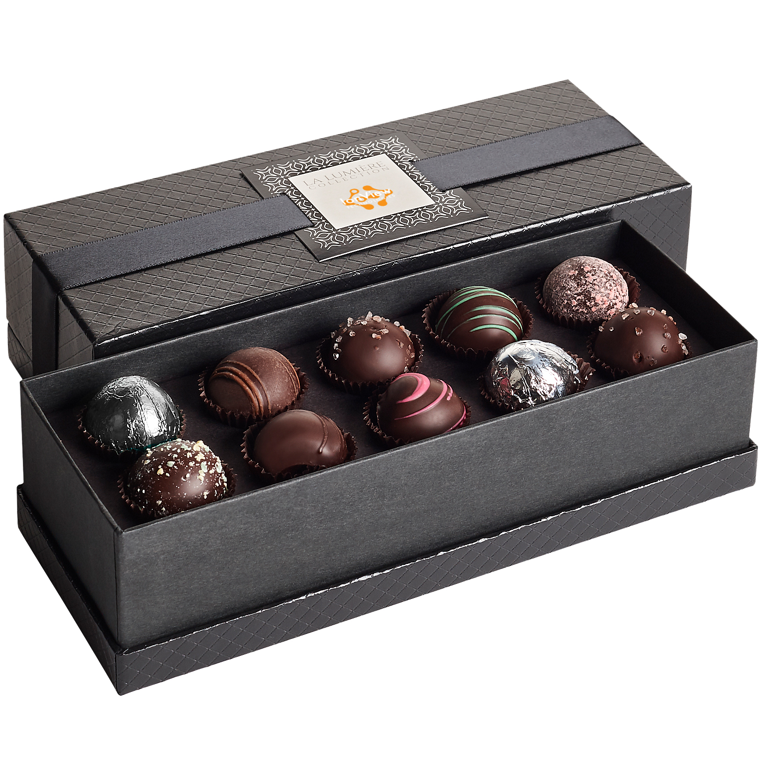 Product Photo 1 Dark Delights 10 Piece Belgian Chocolate Signature Truffle Box w/ Buckle