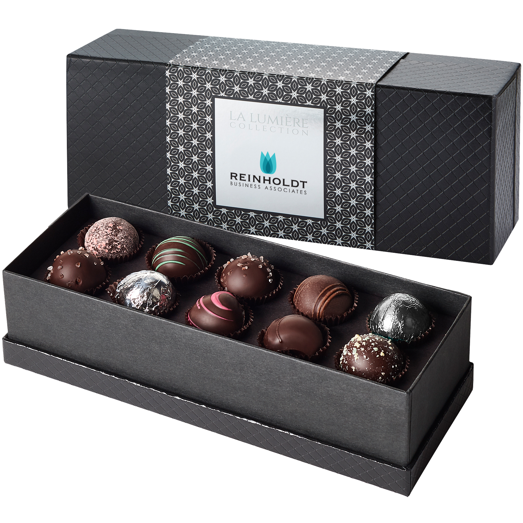 Product Photo 1 Dark Delights 10 Piece Belgian Chocolate Signature Truffle Box w/ Sleeve