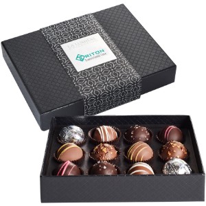 Signature 12 Piece Belgian Chocolate Signature Truffle Box w/ Sleeve - MD5105