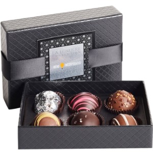 Signature 6 Piece Belgian Chocolate Signature Truffle Box w/ Buckle - MD5108
